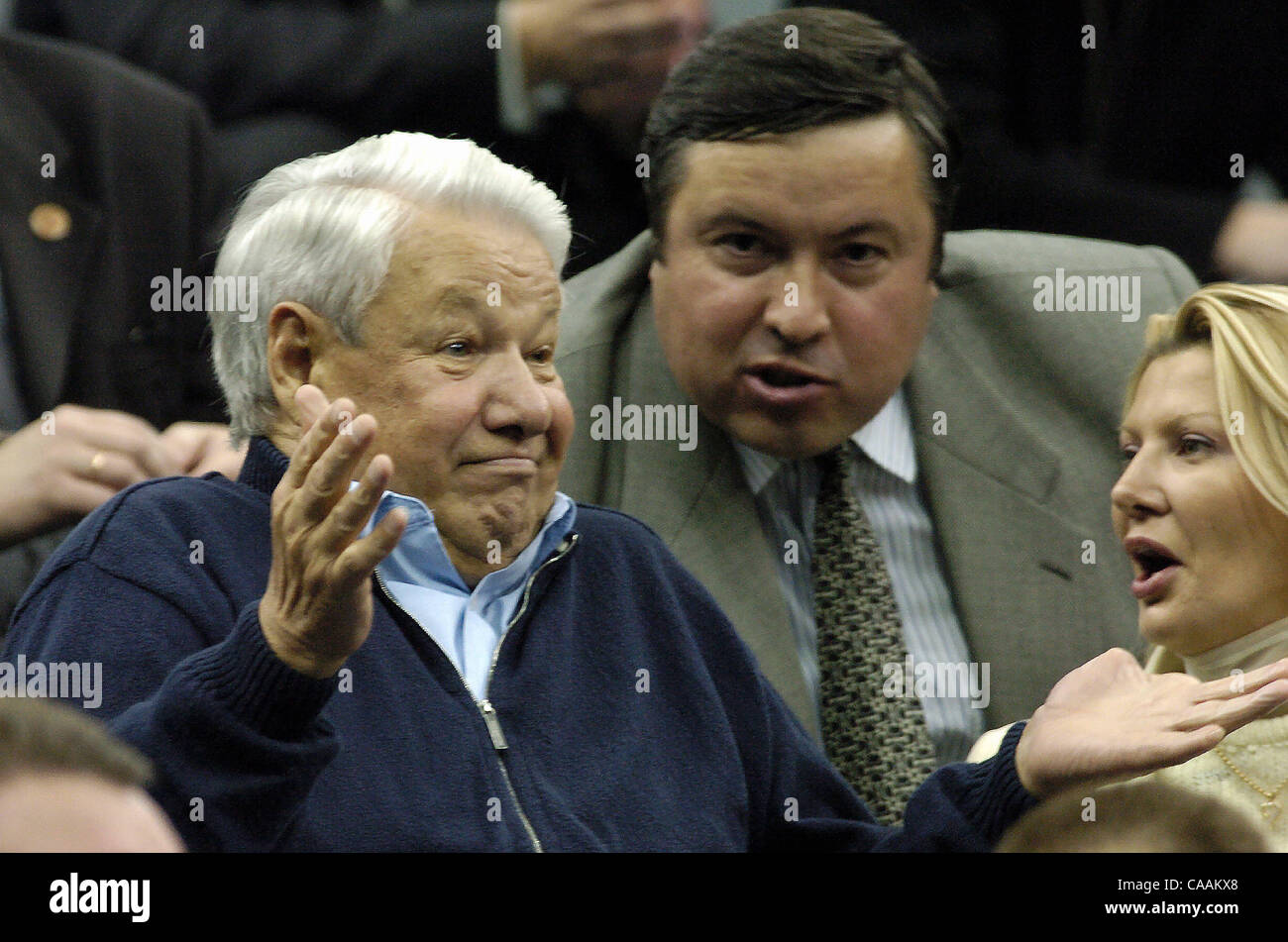 Boris Yeltsin on XVI International tennis tournament ` the Cup of